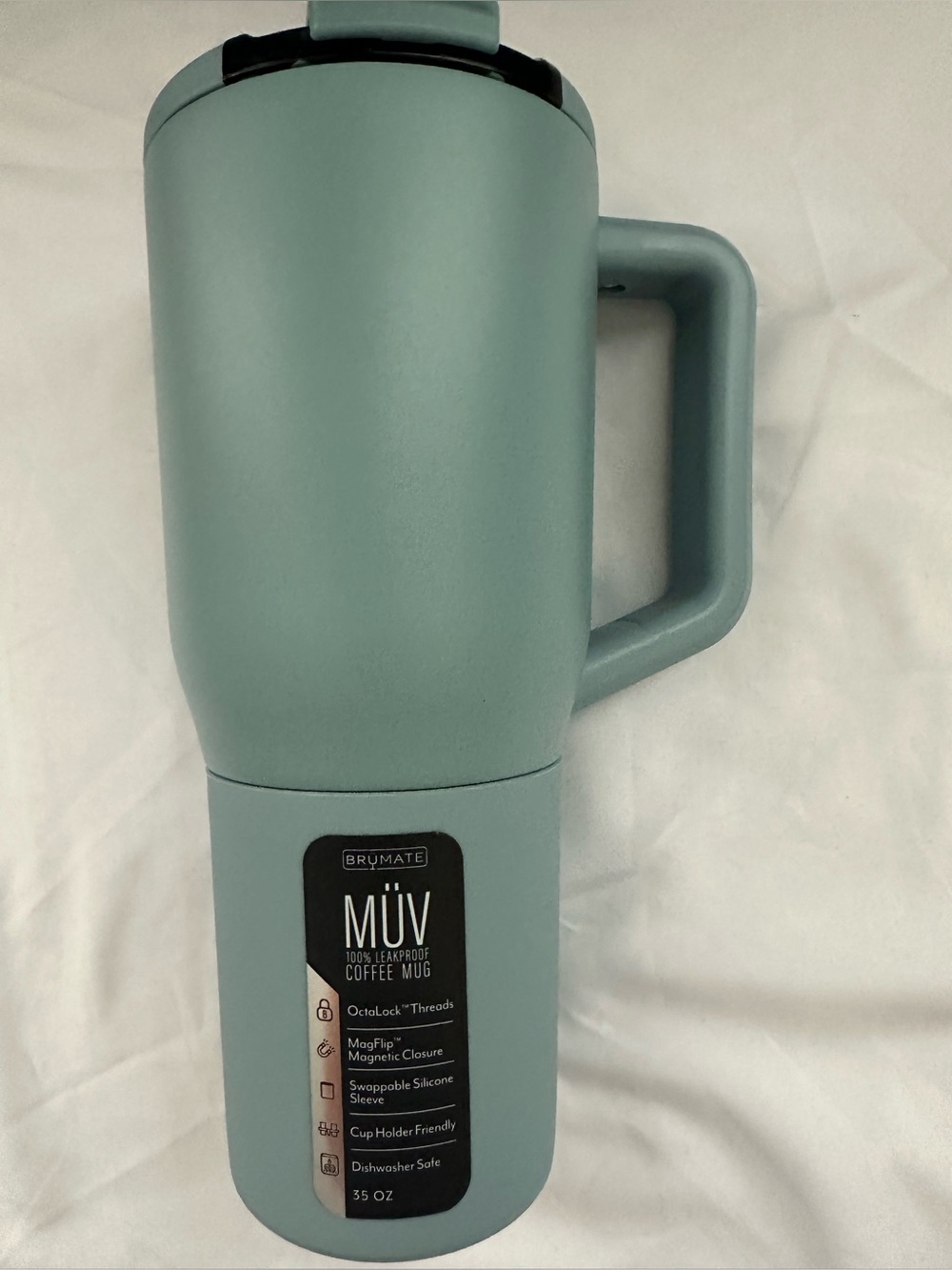 BrüMate Müv 35oz Leakproof Coffee Mug Mist Handle Cup Holder Friendly NWT - Picture 2 of 11